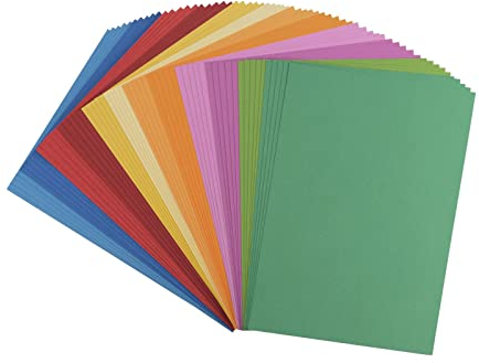 Vaessen Creative 2927-308 Florence Cardstock Papier, Farbenmix Basic, 216 Gramm/m², DIN A4, 60 Stück, Textur, für Scrapbooking, Kartenherstellung, Stanzen und andere Papierbasteleien, Multi