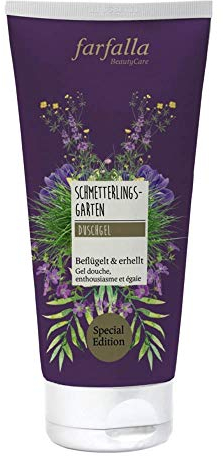 farfalla Schmetterlingsgarten Duschgel - 200ml - Pflegedusche mit Osmanthus & Champaca Blütenzauber - 100% zertifizierte Naturkosmetik - Vegan & Dermatologisch getestet