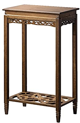 hanxiaoyishop Vasenständer aus Holz, Pflanzenständer für drinnen und draußen, 2 Ebenen, Blumentopfhalter, Pflanzenausstellungsregal für Terrasse, Garten, Ecke, Balkon, Bonsai (Größe: XL)