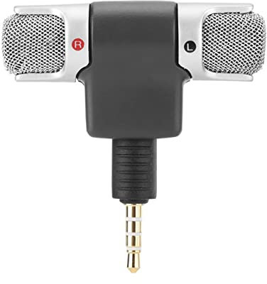 Kuuleyn Mini microfono, mini microfono da 3,5 mm Microfono stereo digitale Microfono wireless esterno portatile professionale