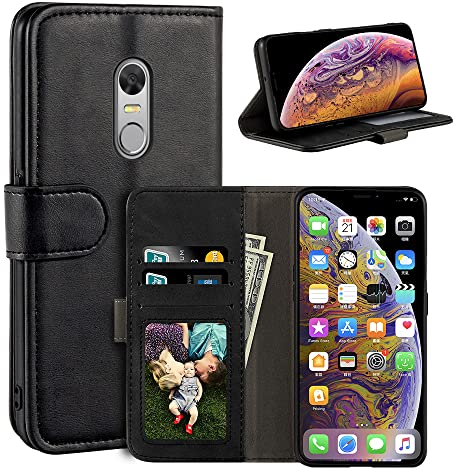 MILEGAO Schutzhülle für TP-Link Neffos X1 Lite, magnetische Schutzhülle aus PU-Leder, Brieftaschen-Stil, Business-Handyhülle, modische Klapphülle mit Kartenfach und Ständer, für TP-Link Neffos X1 5