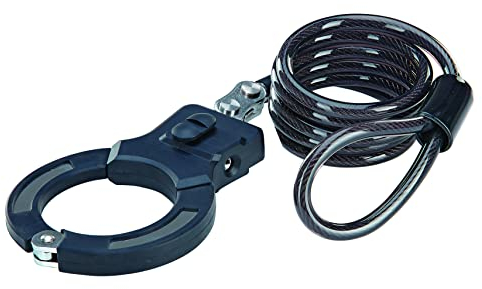 Prophete E-Scooter Lock, manette e lucchetto a spirale, lunghezza 120 cm, 10 mm, multifunzione, 7237, nero