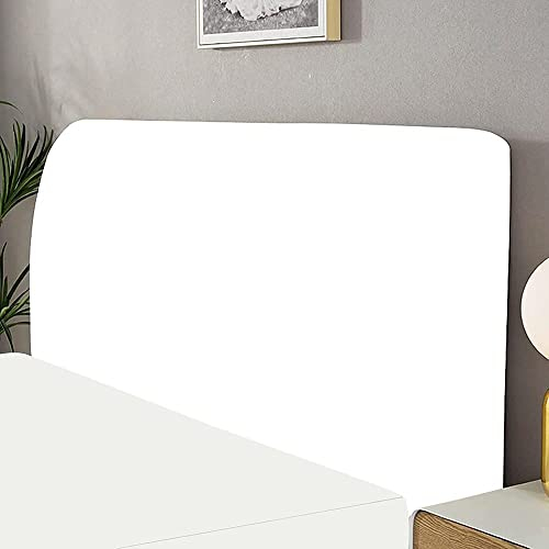 WSGJHB Bett Kopfteil Bezug/Überzug, Staubdichte Stretch Bett Kopfteil Abdeckung, Rückenschutz All-Inclusive Slipcover, bettkopfteil hussen Weiss 180cm für (170-190cm Kopfteil)