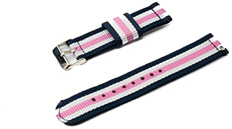 System-S Armband 20 mm aus Nylon für Samsung Galaxy Watch 4 Smartwatch in Bunt