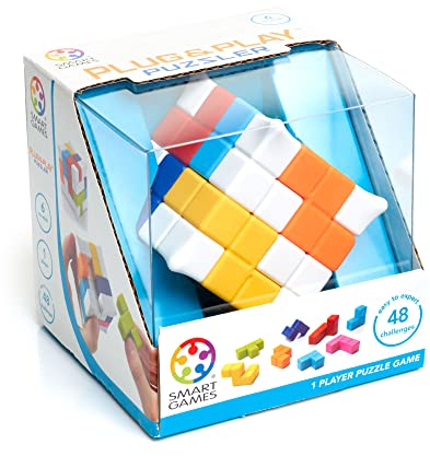 smart games - Plug & Play Puzzler, 1 Player Puzzle Game with 48 Challenges, 6+ Years