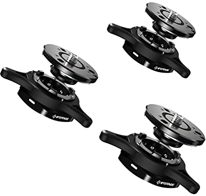 IFOOTAGE Q1S Seastar Quick Release, Kamera Stativ Schnellwechselplatte,1/4 '' & 3/8 '' Automatisierungsschraube QR-Platte,für Einbeinstativ/Fluid-Stativkopf/Kamera(Dreiteiliger Anzug)