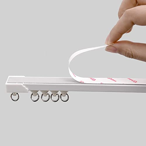 WWJ Selbstklebende Vorhangschiene for Decken-/Wandmontage, Einfach Zu Schneiden, for Fenster-Raumteiler (Size : 0.4m)
