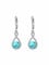 Türkis Ohrringe Sterling Silber 925 hängend Creolen Baumeln Damen mit 5A Türkis Geburtsstein für Frauen Geburtstags Schmuck Geschenk für Sie