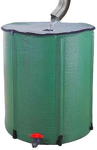 JPSDOWS Barile a Pioggia Pieghevole | Barile di Raccolta 'Acqua piovana | di Raccolta a Pioggia Pieghevole Include Rubinetto del Filtro e Kit di troppopieno per Giardino