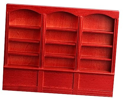 Veemoon 1stk Mini-möbelzubehör Puppenhausmöbel Mini Vitrine Mini-bücherregal Bücherregal Miniatur-hausmöbel Modell Bücherregal Kleines Bücherregal Miniaturen Schmücken Schrank Hölzern