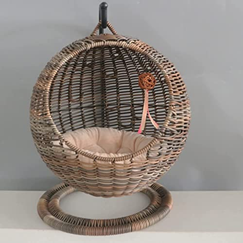 Round Summer Cat House Cat Litter Semi-Closed Opening Four Seasons Universal Washable Pet Cat Bed House Hanging Basket