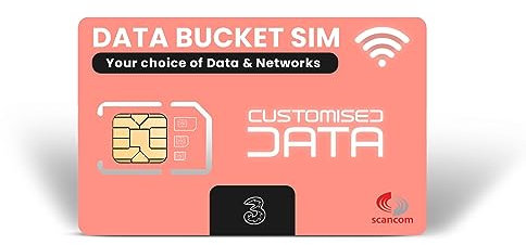Scancom Erstellen Sie Ihre eigene Daten-SIM-Karte: Wählen Sie Ihre Daten-Bucket-Kombination zwischen EE, Three, O2 und Vodafone (Three, 200 GB)