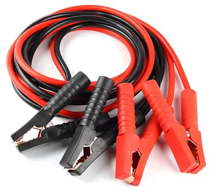 CGEAMDY Cavi di Avviamento per Auto, Cavo di Avviamento per Auto E Moto in Rame, Cavi di Avviamento per Motori a Benzina E Diesel, Cavi Batteria Perfetti Avvio Rapido per Soccorso Emergenza Auto Moto