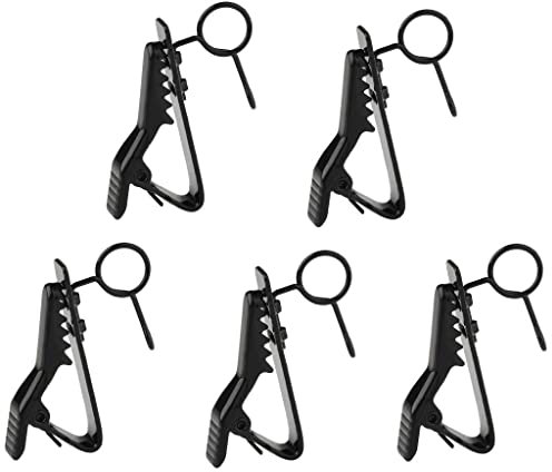 5-Pack Ring Type Mini Clip-on Lavalier Microphone with Clip Lapel Mic Holder - Ideal for Recording and Podcasting