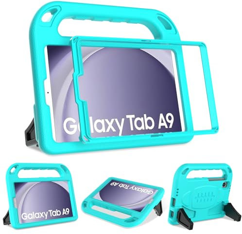 SINSO Funda para niños para Samsung Galaxy Tab A9 de 8.7 pulgadas 2023, Galaxy Tab A7 Lite protector de pantalla integrado, soporte a prueba de golpes, funda para niños para Samsung Galaxy Tab A9 2023