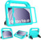 SINSO Kids Case for Samsung Galaxy Tab A9 8.7 inch 2023, Galaxy Tab A7 Lite Built in Screen Protector, Shockproof Handle Stand Kids Case for Samsung Galaxy Tab A9 2023&Tab A7 Lite 2021, Turquoise