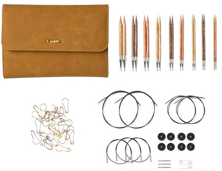 Knit Picks Claudette Holz austauschbare Stricknadeln Set mit Etui