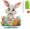 QYDMIN Diamond Painting Ostern, DIY Diamant Painting Set Diamant Painting Kaninchen, Handwerk Applique Mosaik Hase Ostereier Strass Kristall Dekoration Geschenk