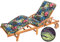 Sitzkissen Sonnenliege Liegestuhlkissen |Bunte Blätter - 201 x 55 x 8 cm | Stuhlkissen Outdoor Liegestuhl Gartenliege Kissen Klappbar Auflage Liegestuhlauflage Stuhl Schaukelstuhl Sonnenbank