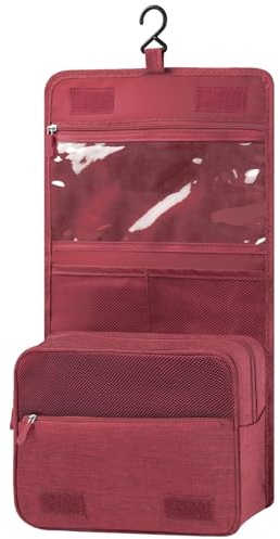 AiQInu Trousse de Toilette, Pliable Grande Trousse de Toilette Voyage pour Hommes et Femmes,Multifonction Imperméable Sac Cosmétique Organisateur de Voyage avec Crochets