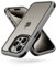 MobNano Cover Compatibile con iPhone 15 Pro, Sottile Antiurto AntiGraffio, Protettiva Custodia Compatibile con iPhone 15 Pro, 6.1 Pollici - Grigio Titanio/Nero