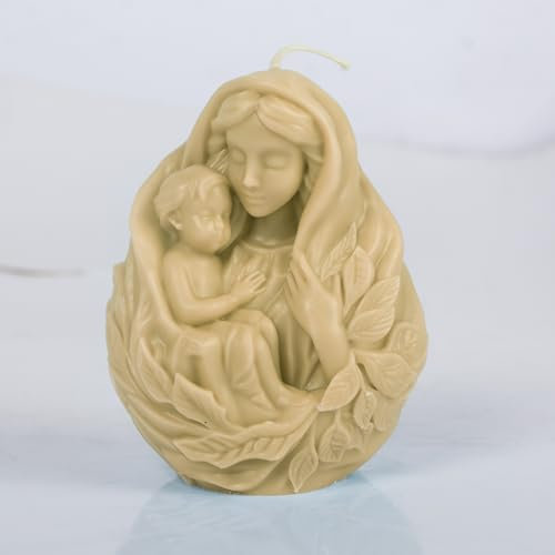 Stampo per candele a forma di angelo Gesù e Maria, in resina e per realizzare candele, stampi in silicone 3D per presepe 3D per decorazioni domestiche