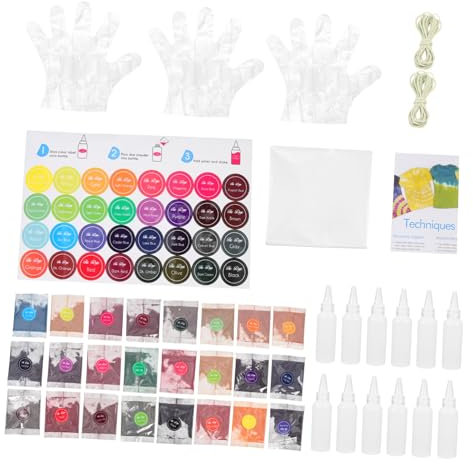 HAPINARY Juego De Tinte Tie-dye Rosa Colores Para Teñir Kit De Polvo Para Ropa Perfecto Para Adolescentes y Actividades Escolares