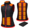 Heizweste Damen mit Powerbank 15000mah, Beheizte Weste Damen mit 13 Heizzone, Leichte Elektrische Wärmeweste Damen,Beheizte Jacke für Outdoor(M)