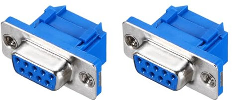 sourcing map D-sub Connector DB9 IDC Crimp Connector Female Socket 9-pin 2-Row Female Serial Port Terminal Breakout for Mechanical Equipment CNC Computers Pack of 2