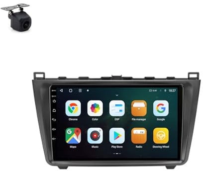 Android 9 Inch Touchscreen Car Radio Stereo for Mazda 6 GH 2007-2012 with Carplay Android Auto GPS Navigation with BT 4G/WiFi USB Mirror Link FM Auto Parts(2+32G)