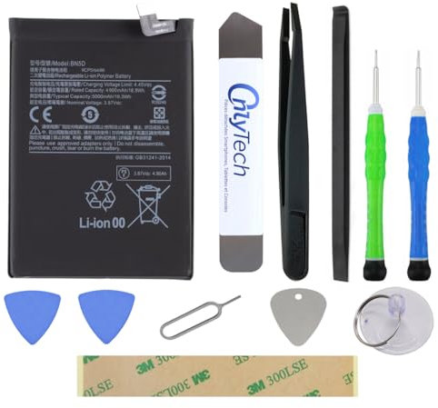 OnlyTech - Batterie Premium de Remplacement pour Le Xiaomi Redmi Note 11 / Redmi Note 11S 4G / Poco M4 Pro 4G - 5000mAh - Qualité identique au modèle BN5D avec kit de réparation 10 Outils
