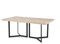 duehome | Jokul, Mesa de Comedor Fija, Mesa Cocina, Mesa Salon, Acabado en Roble y Negro, Medidas: 150 cm (Largo) x 90 cm (Ancho) x 76 cm (Alto)