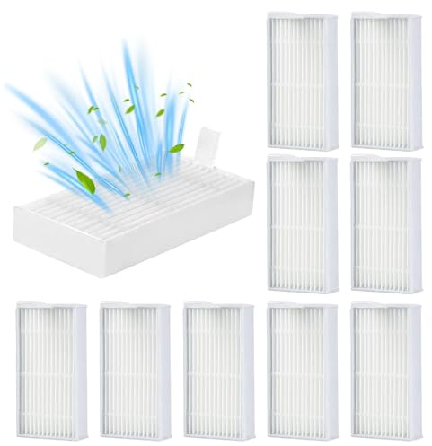 10 Stück HEPA-Filter für ZACO V5sPro V5x Saugroboter Ersatzfilter | für ILIFE V3, V3S, V3S Pro, V5, V5S, V5S Pro Staubsauger Ersatzteile, für Ecovacs CR130 CR120 CEN540 CEN250