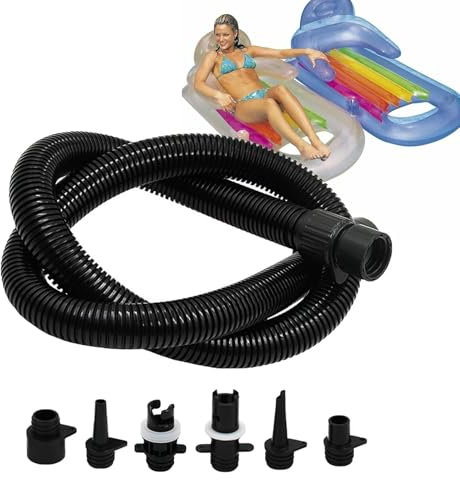 shpuuyy Pump Hose - Removable Air Pump Air Hose | Multi-Functional Portable Lightweight Connector for Boat Inflatable Paddleboard Mat Rafts Equipment Tent Kayak Pool
