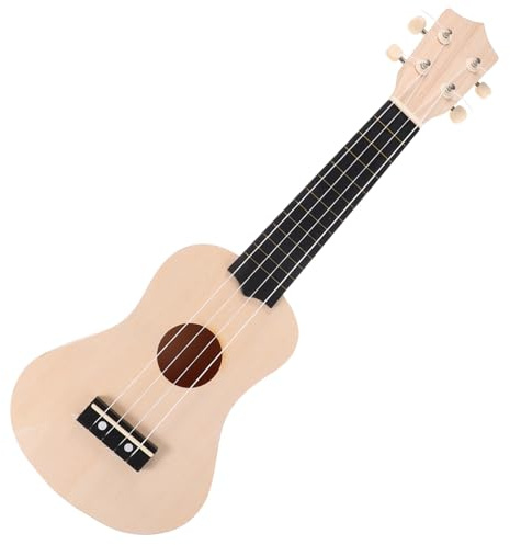 Weihnachten Party Bastel Ukulele Satz 21 Zoll zum Bemalen | 1 Satz, Selbstmontierbar mit Anleitung, Selbstgemacht für Kinder und Bastelfans, Leichtes Holzmodell