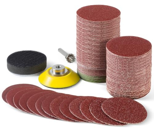 143PCS 50mm Sanding Discs Grit 40-3000 Polishing Kit Drill Sanding Attachment Hook and Loop Car Polishing Pads for Drill