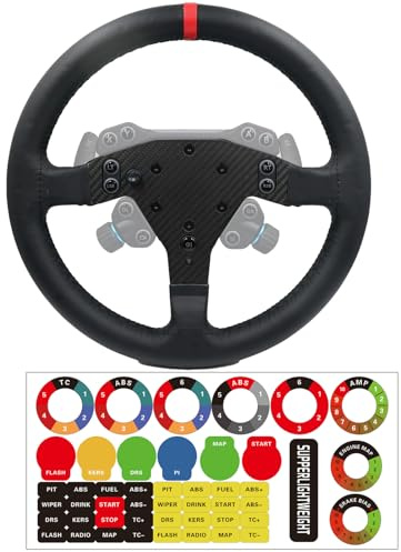 13 inch/33CM Real Carbon Fiber For Logitech G PRO RS50 Base Racing Wheel; Replace lightweight Original Leather Compatible with Logitech G RS TRUEFORCE Force Feedback RS50 System Hub (13 inch-Full