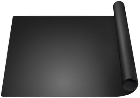 Extra große Silikonmatte 80 x 60 cm, Hitzebeständige Tischschutz, Schwarz | Rutschfeste Antihaftbeschichteter Küchenmatten, Arbeitsflächenschutz für Arbeitsplatten, Küchen, Bastelarbeiten
