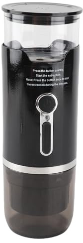 Pongnas Cafetière de Voyage Portable – Machine sans Fil à 15 pour café Moulu et Capsules, Alimentée par Batterie et Compatible avec la Voiture DC12 V, Cafetière Automatique Compacte pour le Camping,