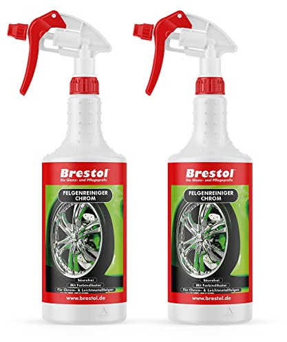 Brestol Felgenreiniger Säurefrei 2X 750 ml gebrauchsfertig inkl. Sprühkopf Profi - für Chromfelgen Alufelgen Stahlfelgen - pH-neutral Chrom