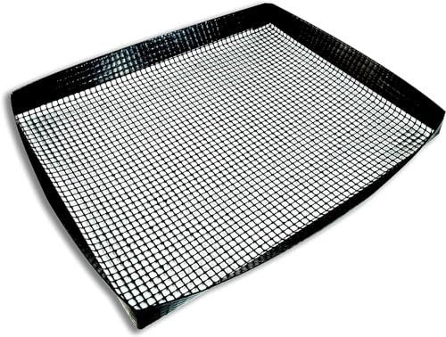Cooks Innovations Antihaftbeschichtete schwarze Ofen-Crisper-Backform, Luftfritteuse, Grillkorb – knacken Sie Pizza, Pommes Frites und mehr ohne Öl