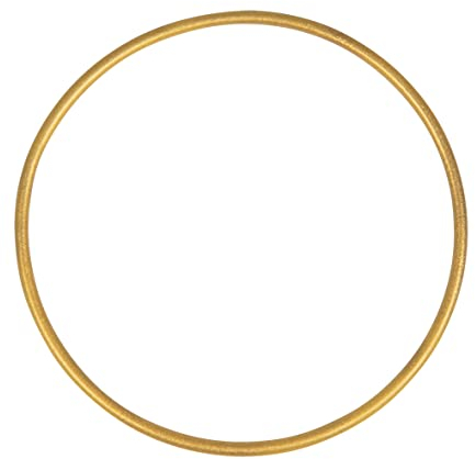 RAYHER HOBBY RAYHER HOBBY Rayher 2505006 Metallring, gold beschichtet, 10 cm ø, Stärke ca. 3 mm, Drahtring zum Basteln, für Wickeltechnik, Traumfänger Ring, Makramee Ring, Floristik