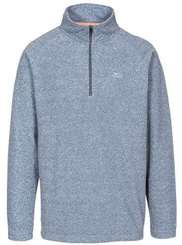 Trespass Mens 1/2 Zip Fleece Keynote - Contrast Trims, Striped Catatonic Microfleece, Anti-Pilling Fabric, Brushed Back Navy