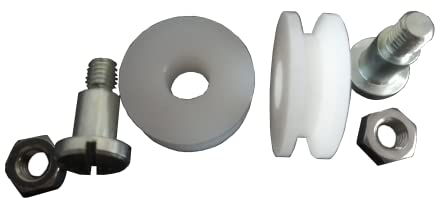 GAO Flora 2 Laufrollen Gewächshaustür POM D25 mm mit Mutter und Bolzen aus Edelstahl