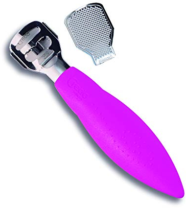 CREDO POP ART - Pialla in corno con clip di fissaggio, cromata, colore: rosa