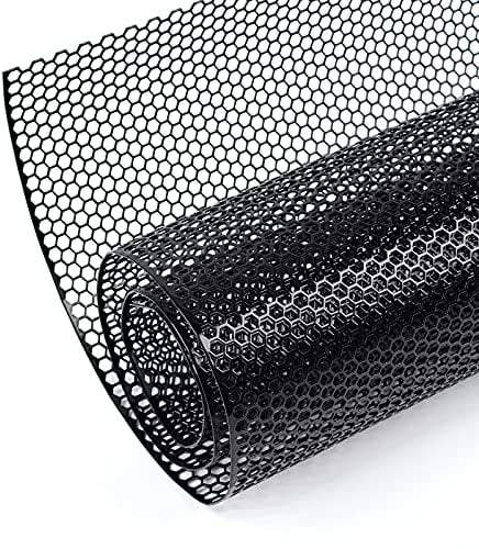 AggAuto griglia universale a nido d'ape da corsa, maglia espansa 100x33cm in lega di alluminio per auto, griglia per autoveicoli, dimensione foro 6x1mm