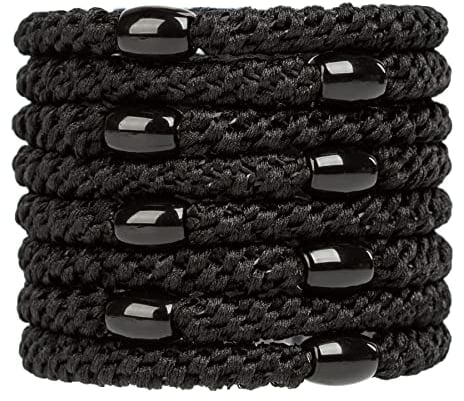 GUYI Haargummis für Damen und Mädchen, elastische Haarbänder, keine Beschädigungen, keine Falten, robust und langlebig, elastisch, passend für dickes Haar, 8 Stück