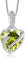FJ Unendlichkeit August Geburtsstein Kette Damen 925 Sterling Silber Herz Peridot Anhänger Halskette Schmuck Geschenke für Damen Frauen Mutter Freundin Mama