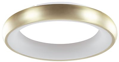 Beliani Moderne Deckenleuchte mit Integriertem LED-Licht Ringform gold Ataran