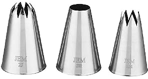 PME NZ1012 Jem Lot de 3 douilles en acier inoxydable pour grand cupcakes